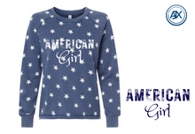 Load image into Gallery viewer, &quot;AMERICAN GIRL&quot; FLEECE CREW NECK
