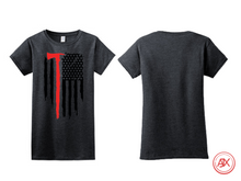 Load image into Gallery viewer, Union Firefighter Ax and Flag Tee
