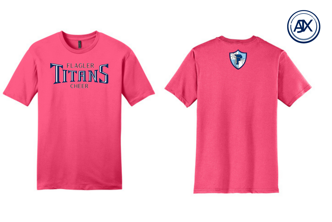 Pink Cares Flagler Cheer Logo Tee