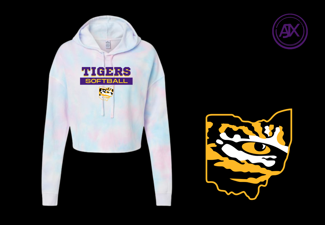 Tigers Softball Cropped Hoodie