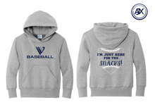 Load image into Gallery viewer, IVL Baseball &quot;I&#39;m Just Here for the Snacks&quot; Youth Hoodie

