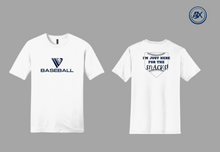 Load image into Gallery viewer, IVL Baseball &quot;Here for the Snacks Tee&quot;

