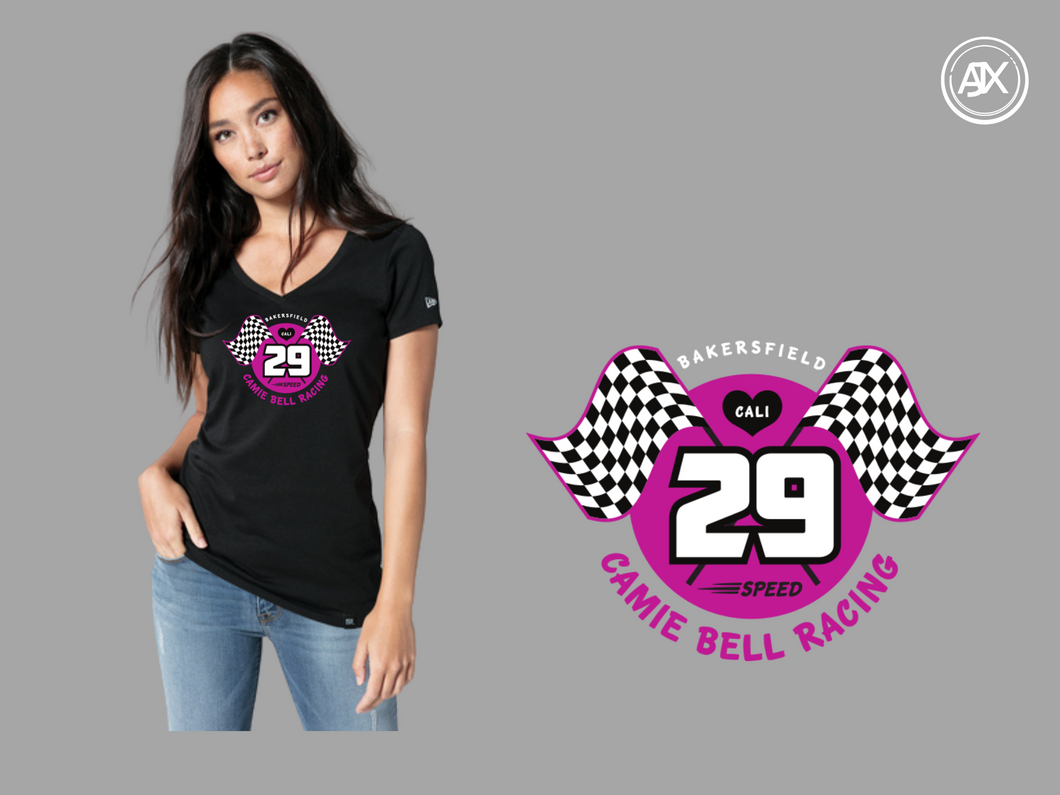 Camie Bell Racing New Era V-Neck