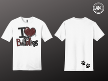 Load image into Gallery viewer, &quot;I Love My Bulldogs&quot; White Tee
