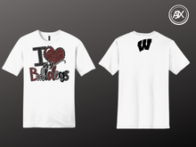 Load image into Gallery viewer, &quot;I Love My Bulldogs&quot; White Tee
