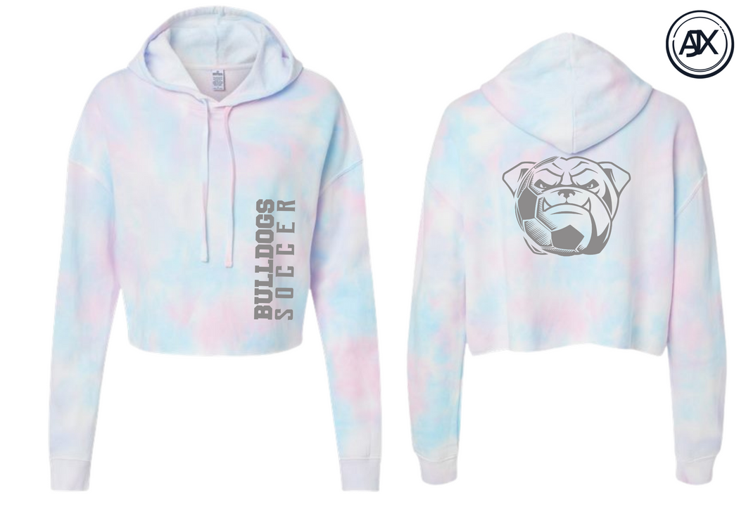 Bulldogs Soccer Cotton Candy Crop Hoodie