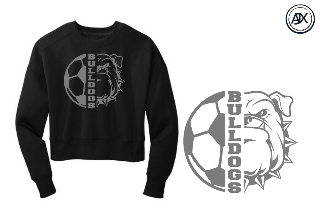 Soccer Bulldog Crop Sweatshirt